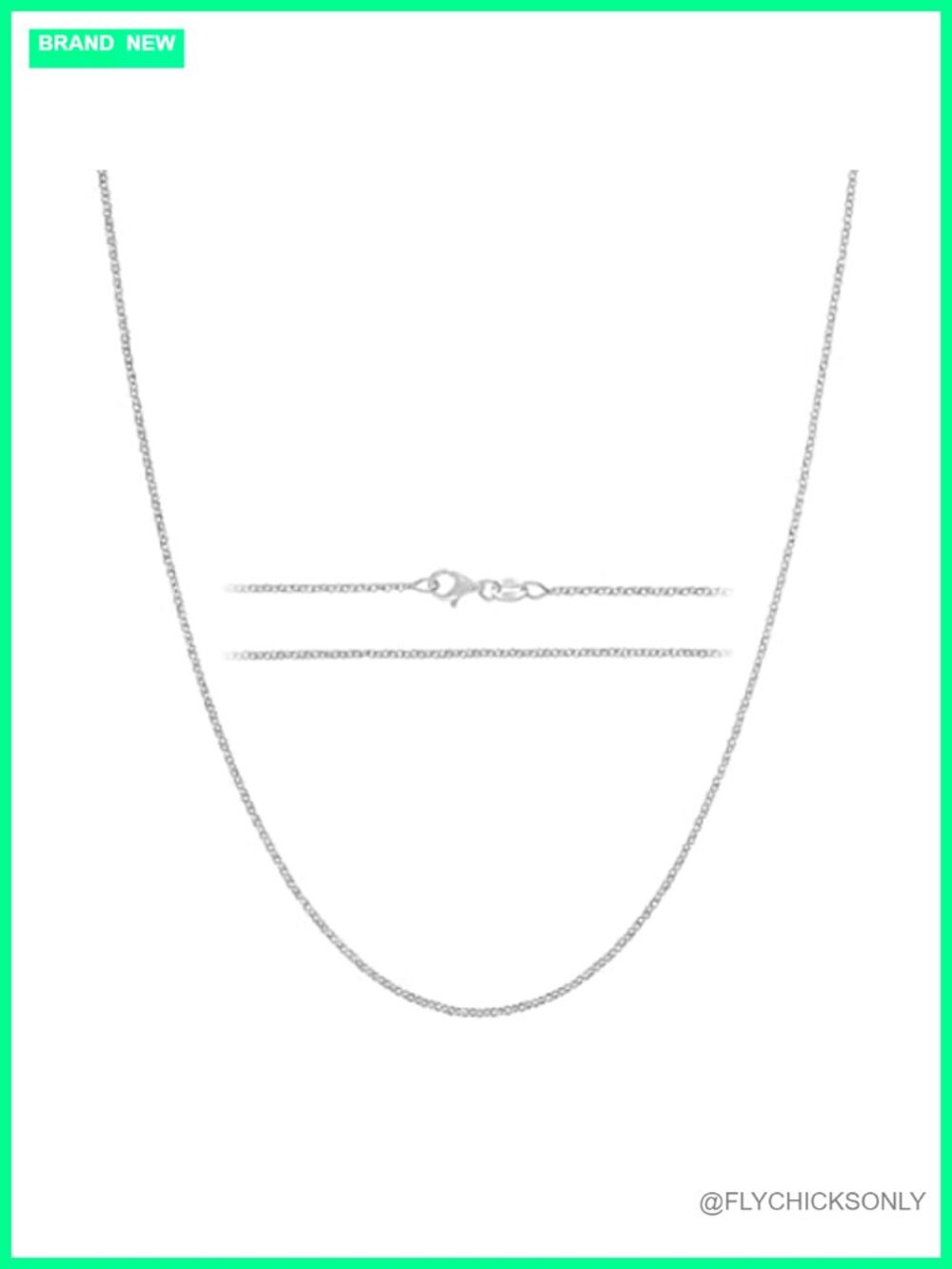 Sterling Silver 1.6mm Diamond Cut Cable Chain Necklace Italy
